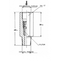 Фітинг з фільтром для лінії подачі
